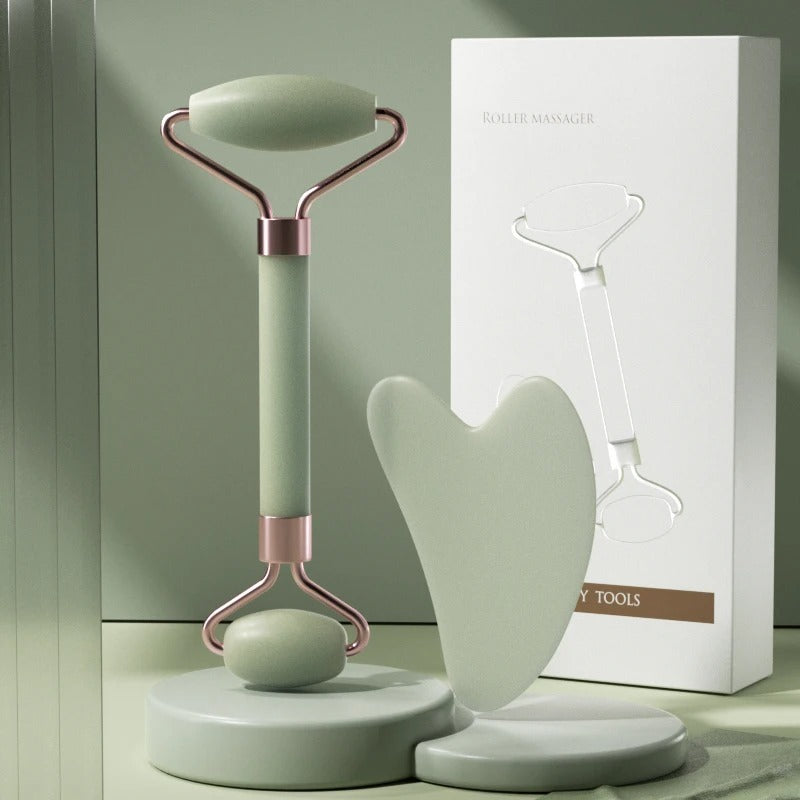 Gua Sha & Jade Roller Set