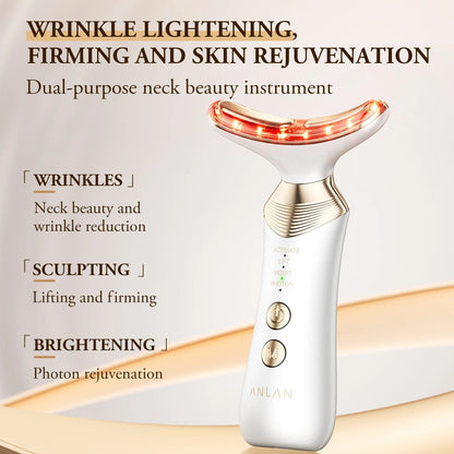 ANLAN 24K Gold Neck & Face Lifting Device — 5-Color LED