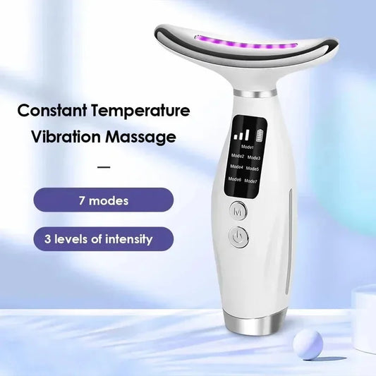 7-Color LED Photon Neck & Face Lifting Massager