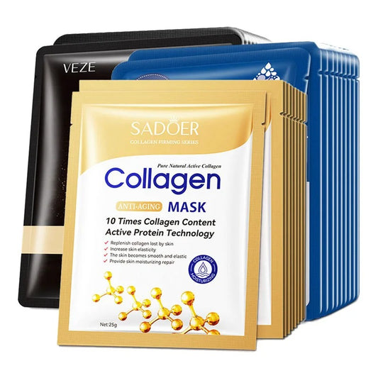 20-Pack Hyaluronic Acid & Collagen Korean Sheet Mask