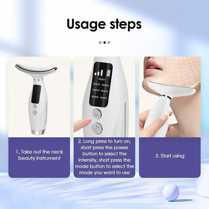 7-Color LED Photon Neck & Face Lifting Massager