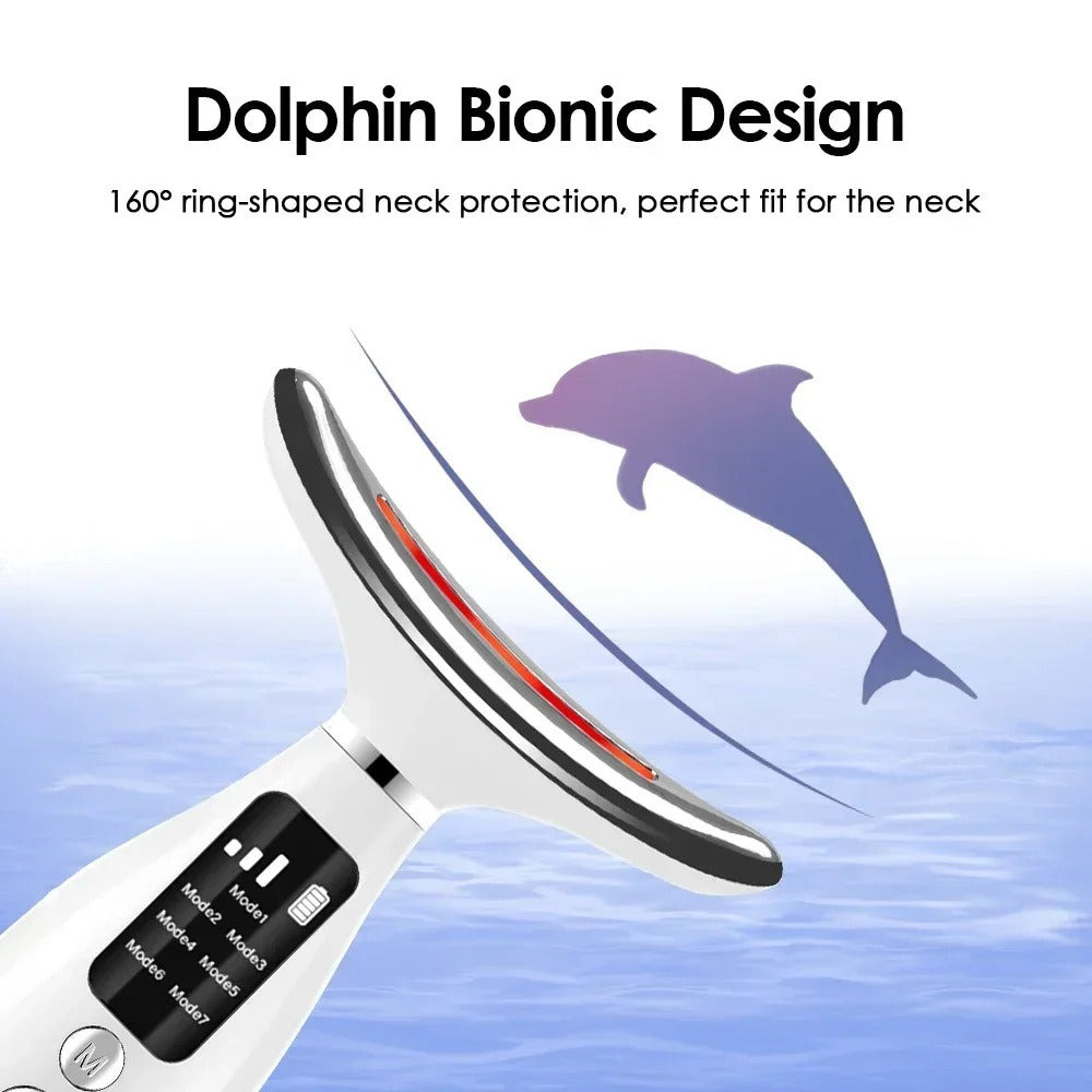 7-Color LED Photon Neck & Face Lifting Massager