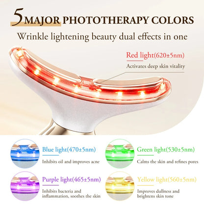ANLAN 24K Gold Neck & Face Lifting Device — 5-Color LED