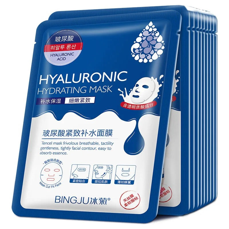 20-Pack Hyaluronic Acid & Collagen Korean Sheet Mask