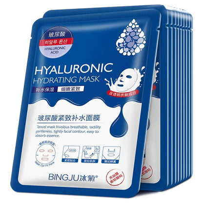 20-Pack Hyaluronic Acid & Collagen Korean Sheet Mask