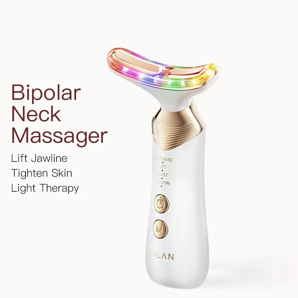 ANLAN 24K Gold Neck & Face Lifting Device — 5-Color LED
