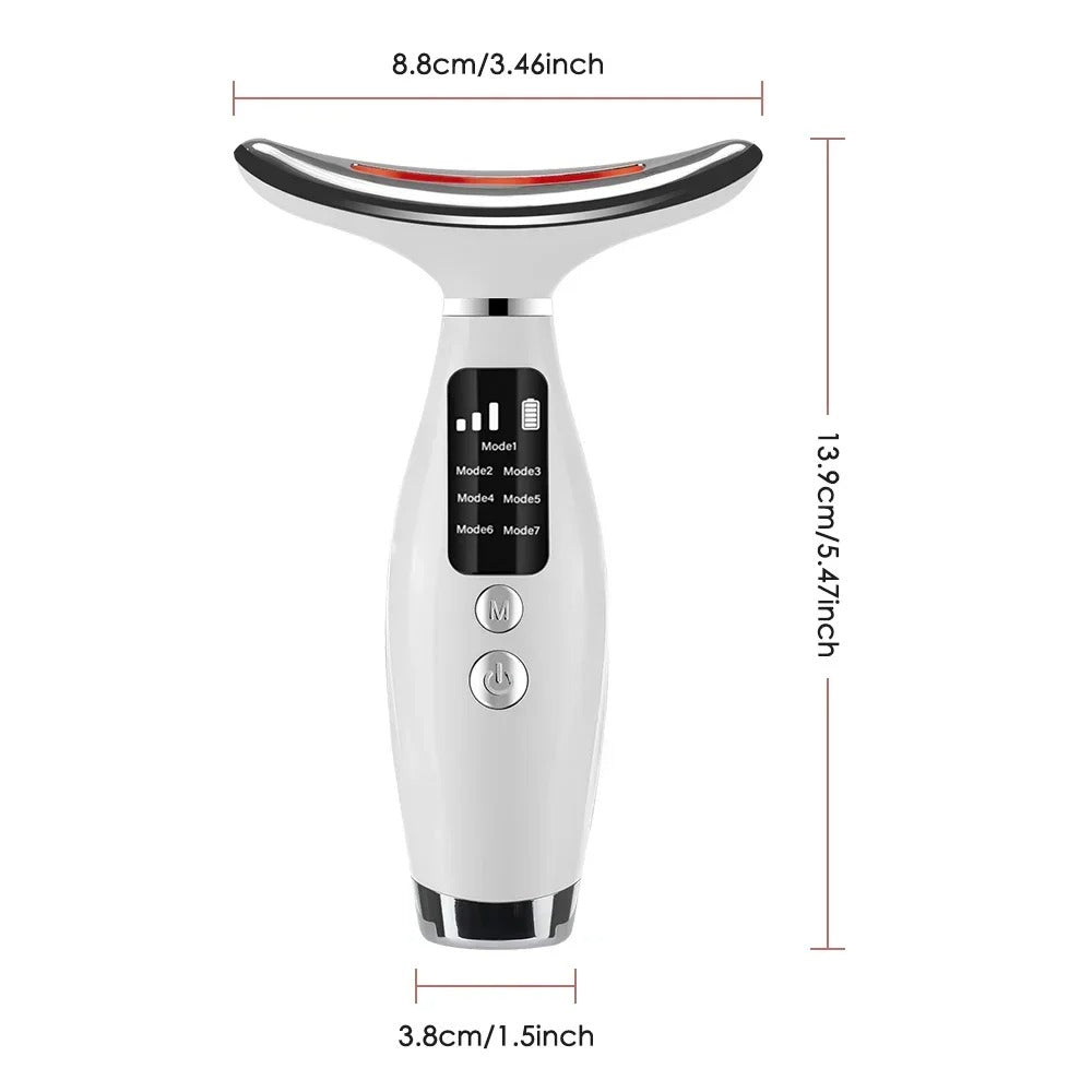 7-Color LED Photon Neck & Face Lifting Massager