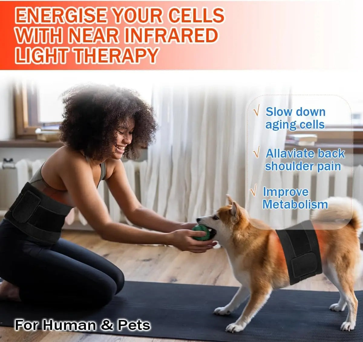 Red & Infrared Light Therapy Pad — 660nm & 850nm